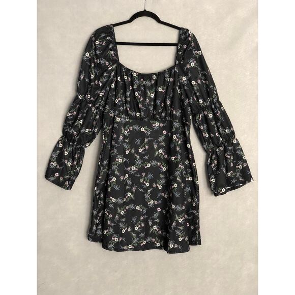 ASOS Women's Size 18 Floral Square Neckline Mini Dress - Picture 1 of 9